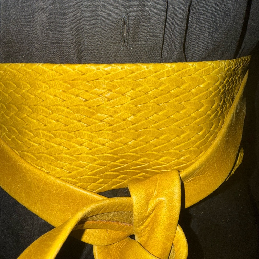 Ada leather woven wrap belt - Picture 3 of 5